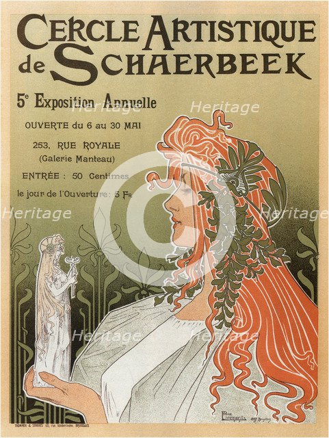 Artistic Club of Schaerbeek, 5th annual show, 1897. Artist: Privat-Livemont, Henri (1861–1936)