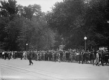Woman Suffrage - Riot at White House Gate, 1917. Creator: Harris & Ewing.