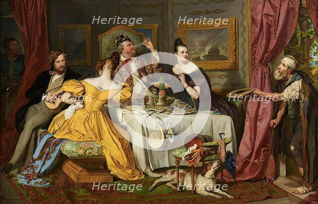 The rich hustler, 1836. Creator: Josef Danhauser the Younger.