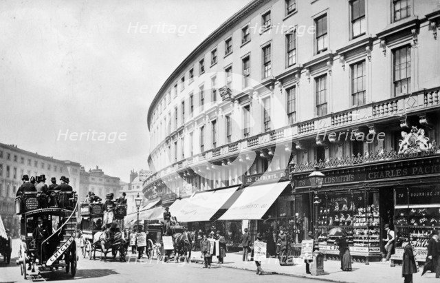 Regent Street Quadrant, Westminster, London, late 19th century. Artist: Unknown