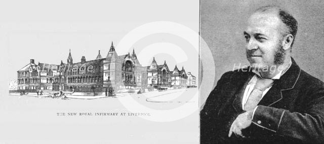 ''The New Royal Infirmary at Liverpool with Mr. W. Mitchell Banks, F.R.C.S. Senior Physician', 1890. Creator: Unknown.