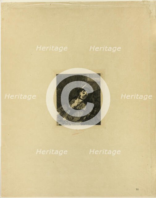 Woman with a Scottish Hat, 1865. Creator: Félicien Rops.