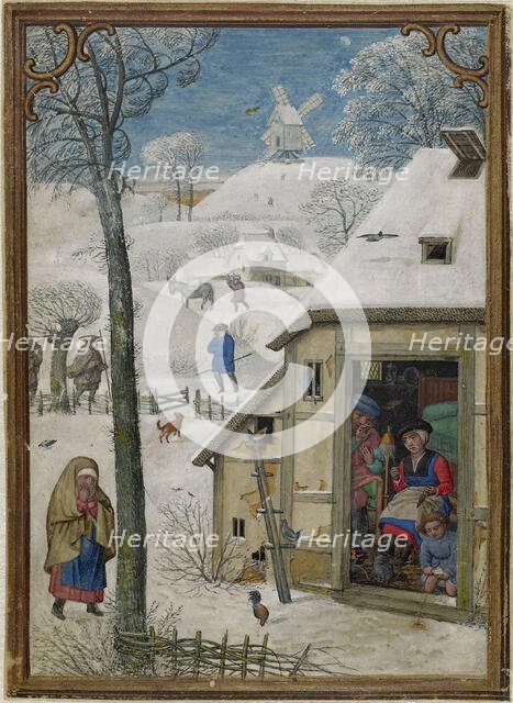 The Hours of Hennessy (Hours of Notre-Dame). Labors of the Months: January, c1530. Creator: Bening, Simon, (Workshop) (ca 1483-1561).