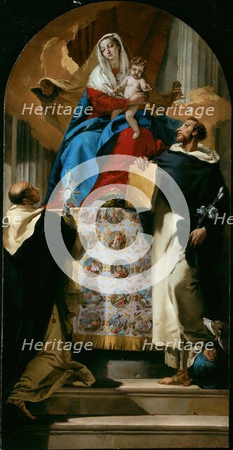 Virgin and Child with Saints Dominic and Hyacinth, 1730/35. Creator: Giovanni Battista Tiepolo.