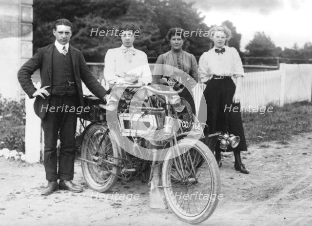 1911 Minerva 3.5 hp motorcycle. Creator: Unknown.