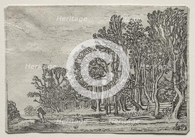 The Set of the Landscapes: Two Plank-Hedges, 1616. Creator: Willem Pietersz Buytewech (Dutch, 1591/92-1624).