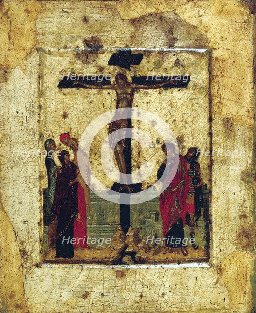 The Crucifixion, end of 14th century. Creator: Byzantine icon.