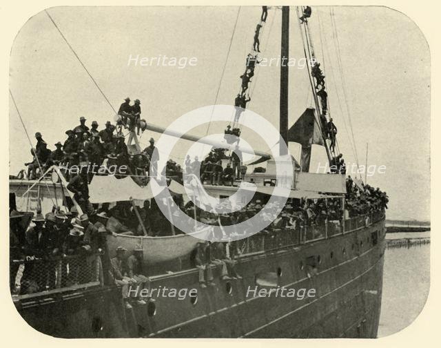 '"Rio Grande" Backing Out', Spanish-American War, 12 June 1898, (1899). Creator: Burr McIntosh.