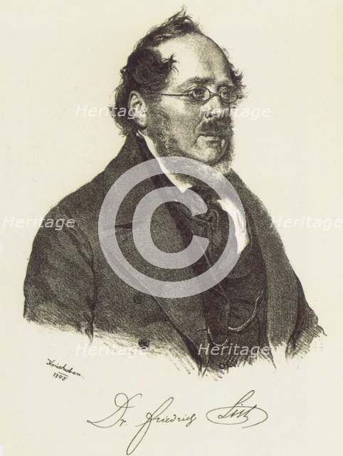 Friedrich List (1789-1846). Artist: Kriehuber, Josef (1800-1876)