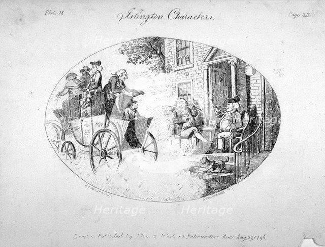 'Islington characters', 1796.                                           Artist: Isaac Cruikshank