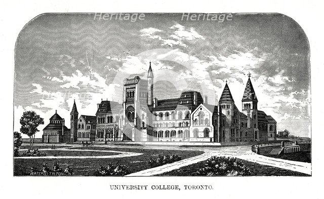 University College, Toronto, Canada, 19th century. Artist: Tilton Waters