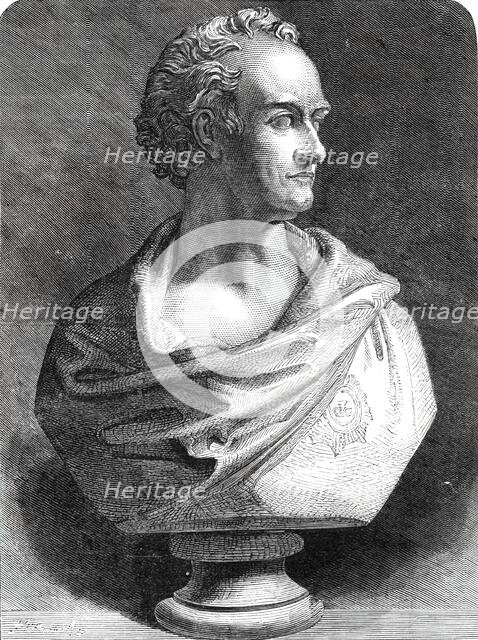 Bust of the late Viscount Hardinge, by J. H. Foley, in the Royal Academy Exhibition, 1860. Creator: Unknown.