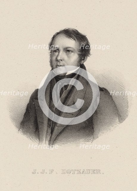 Portrait of the cellist composer Justus Johann Friedrich Dotzauer (1783-1860), 1850.