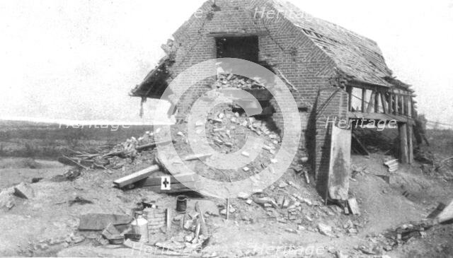 'La Puissance de Notre Artillerie; Les restes d'une maison "blindee": reinforcee..., 1916 (1924) Creator: Unknown.