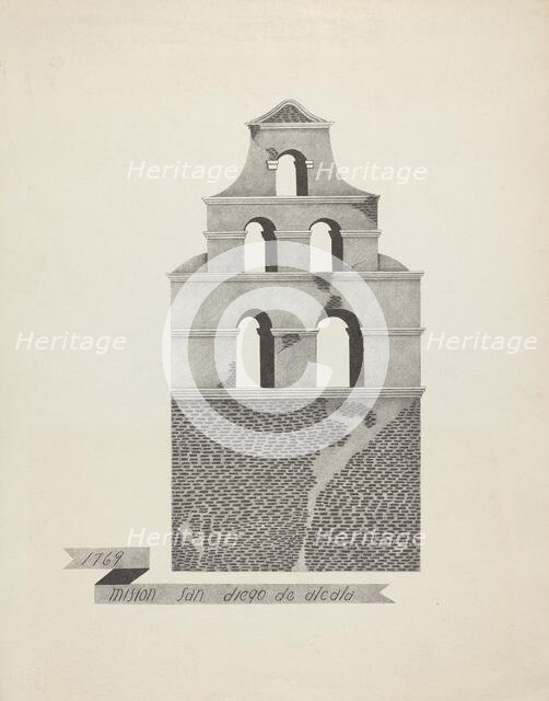 Mision San Diego de Alcala, 1935/1942. Creator: James Jones.