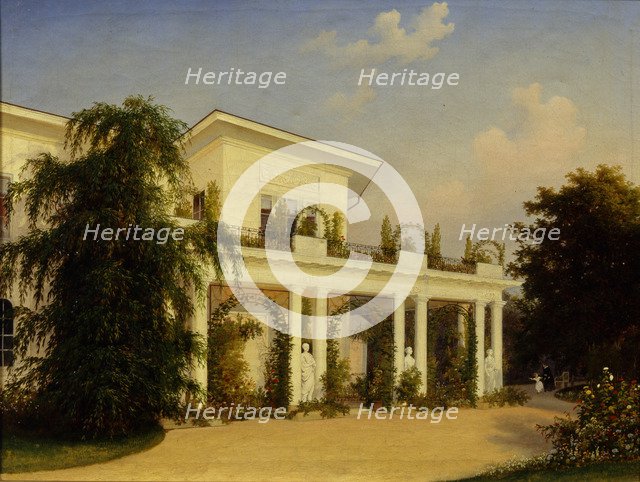 The country estate Kachanovka, 1849. Artist: Voloskov, Alexei Yakovlevich (1822-1882)