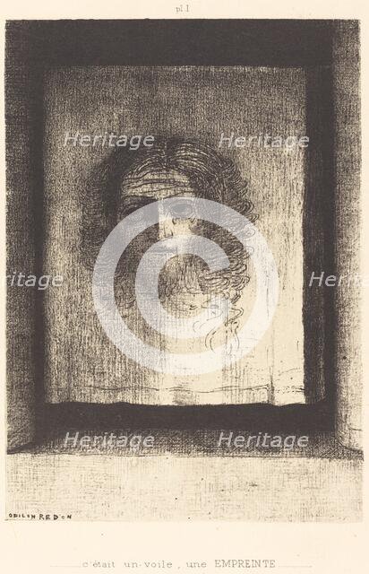 C'etait un voile, un empreinte (It was a veil, an imprint), 1891. Creator: Odilon Redon.