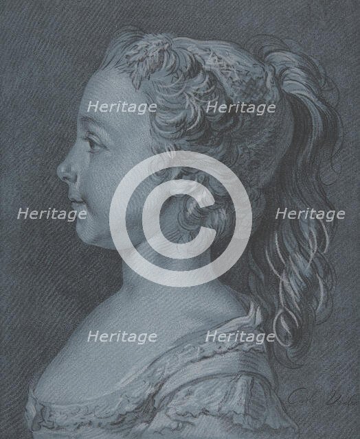 Head of a Young Girl in Profile, 18th century. Creator: Louis Marin Bonnet.