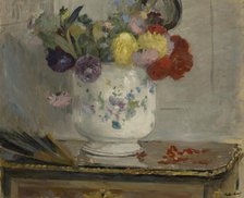 Dahlias, 1876. Creator: Berthe Morisot.