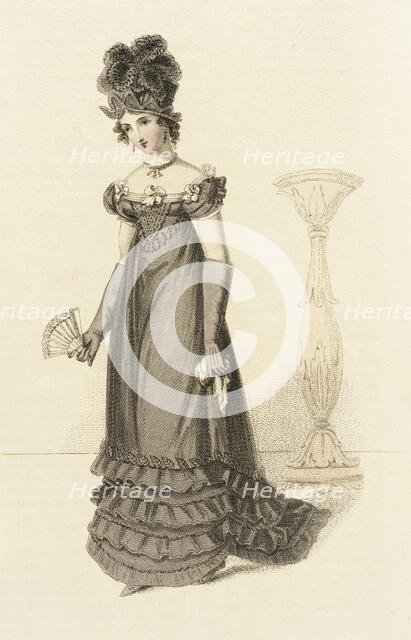 Fashion Plate (Evening Dress), 1820. Creator: John Bell.
