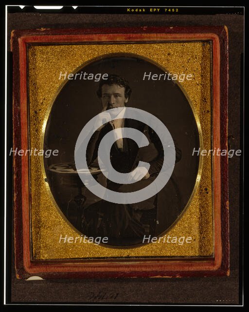 John Jabez Edwin Mayall, self portrait three-quarters length..., ca. 1844. Creator: John Jabez Edwin Mayall.