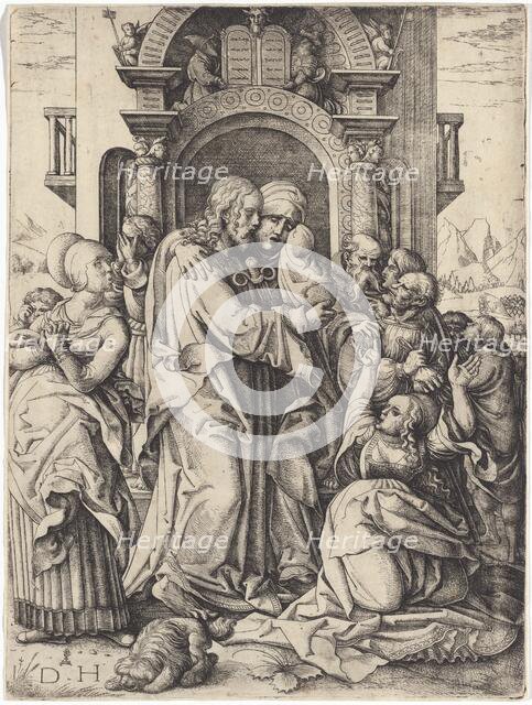 The Virgin Mary Taking Leave of Christ, c. 1520. Creator: Daniel Hopfer.
