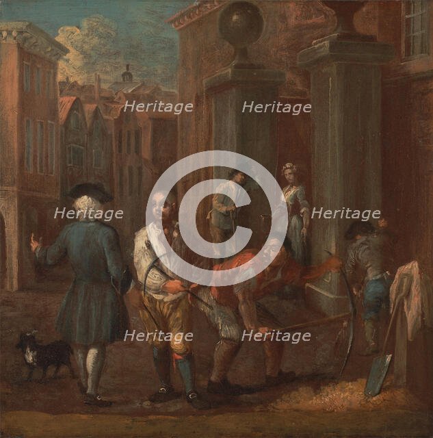 Sign for a paviour, ca. 1725. Creator: William Hogarth.