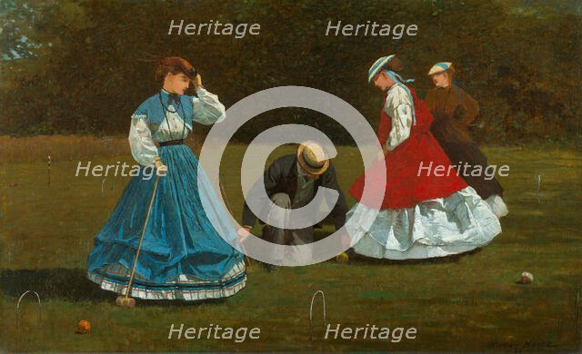 Croquet Scene, 1866. Creator: Winslow Homer.