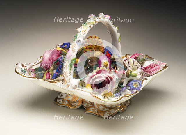 Basket of Flowers, c.1840. Creator: Chamberlain Factory.
