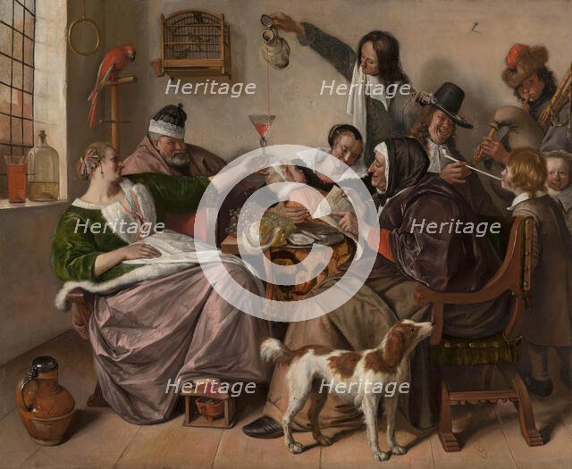 'As the Old Sing, So Pipe the Young', c1650-1679. Creator: Jan Steen.