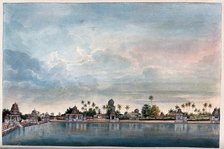 Combaconum: the holy tank at the Shiva temple in Combaconum, south west view, (between 1800 & 1899?) Creator: Unknown.
