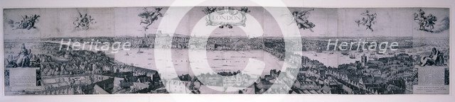 View of London from the south, 1832. Artist: Robert Martin