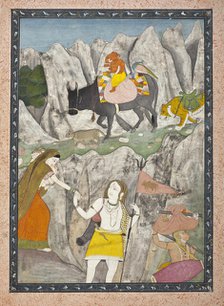 Shiva's Family on the March (image 1 of 6), c1800. Creator: Unknown.