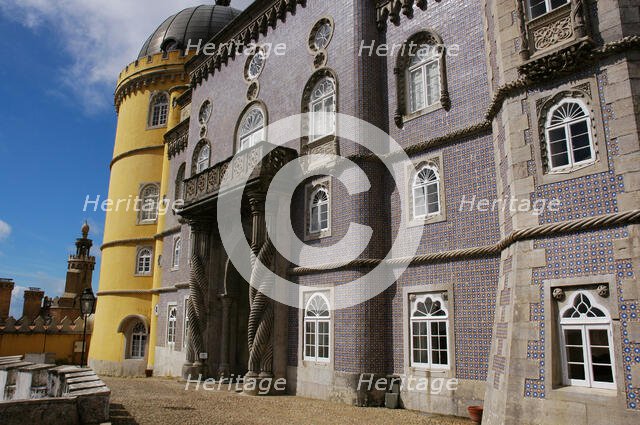 Partial view of the Pena Palace complex, Sintra, Portugal, 19th century (2008).  Creator: Unknown.