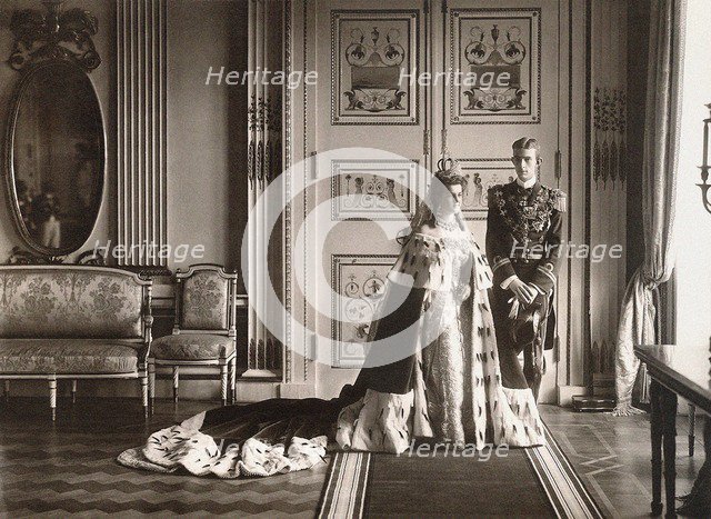 Grand Duchess Maria Pavlovna and Prince Wilhelm, Duke of Södermanland. Wedding photo in Catherine Pa