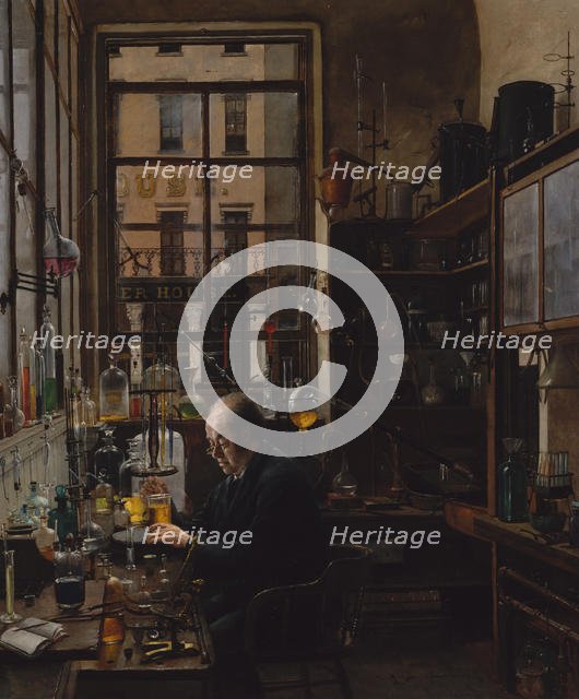In the Laboratory, ca. 1885-87. Creator: Henry Alexander.