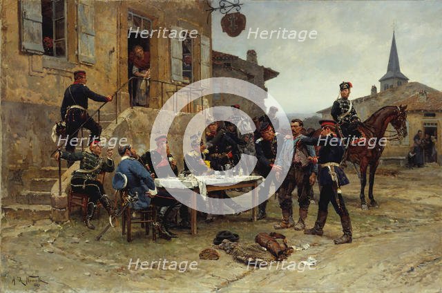 The Dispatch-Bearer, 1880. Creator: Alphonse de Neuville.