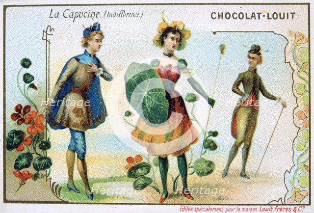 The Language of Flowers, Nasturtium, Indifference, c1900. Artist: Unknown