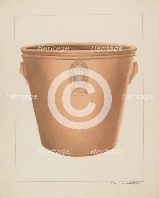 Earthenware Jar, c. 1937. Creator: Annie B Johnston.