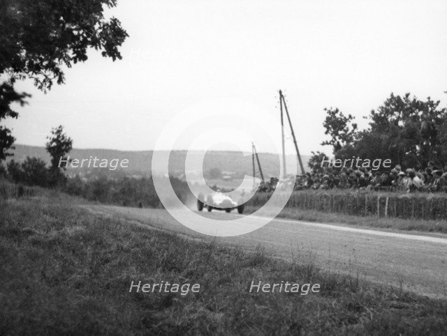 Rudolf Caracciola in his Mercedes, French Grand Prix, Rheims, 1938. Artist: Unknown