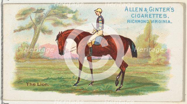 The Lion, from The World's Racers series (N32) for Allen & Ginter Cigarettes, 1888. Creator: Allen & Ginter.