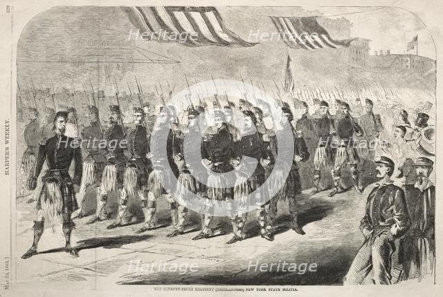 The Seventy-Ninth Regiment (Highlanders) New York State Militia, 1861. Creator: Winslow Homer (American, 1836-1910).