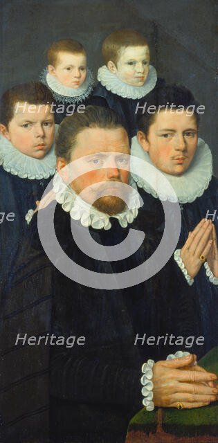 Shutter of an Altarpiece with Male Donors, c1570-1580. Creator: Flemish Master.