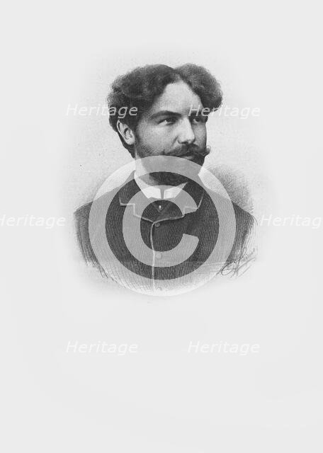 Portrait of the pianist and composer Stéphan Elmas (1864-1937), 1887. Creator: Eigner, Ignaz (1854-1922).