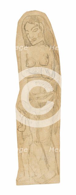 Sketch of Maori Woman and Child, 1891/93. Creator: Paul Gauguin.