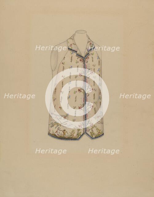 Waistcoat, c. 1936. Creator: Nancy Crimi.