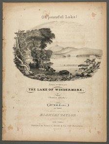 Oh Peaceful Lake! Lines Written on the Lake of Windermere, c.1862. Creator: Pendleton's Lithography.