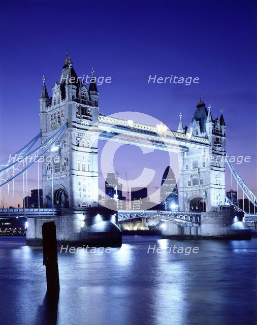 Tower Bridge, c1990-2010. Artist: Unknown.