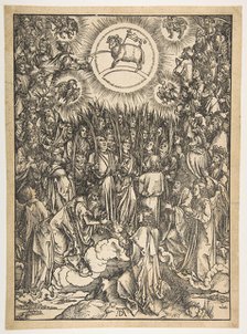 The Adoration of the Lamb, from The Apocalypse, Latin Edition, 1511, 1511. Creator: Albrecht Durer.