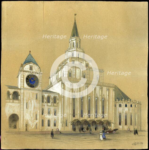 Project for the Kazan Railway Station in Moscow, 1912. Creator: Schtschussew, Alexei Wiktorowitsch (1894-1949).